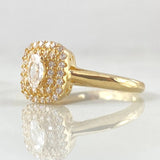 Anillo Halo Cuadrado 2.9gr / T6 1/2 / Oro 18K ©