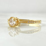Anillo Solitario Garras Curveadas 1.9gr / T5 3/4 / Oro 18K ©