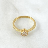 Anillo Solitario Garras Curveadas 1.9gr / T5 3/4 / Oro 18K ©