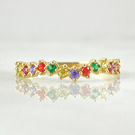 Anillo Ola Carril 1.15gr / T6 / Oro 18K ©