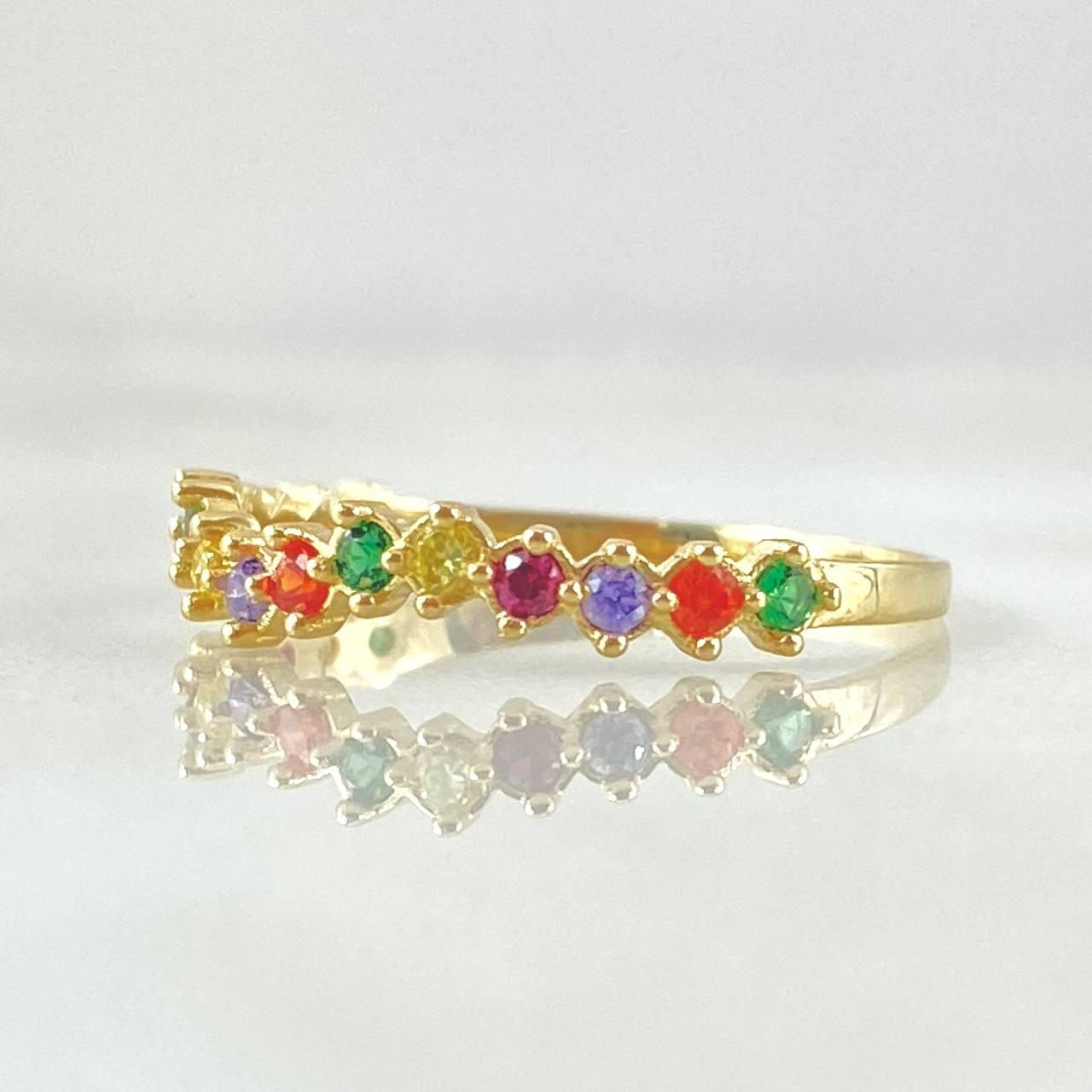Anillo Ola Carril 1.15gr / T6 / Oro 18K ©