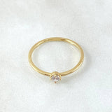 Anillo Solitario Liso Circular 1.15gr / T7 1/4 / Oro 18K ©