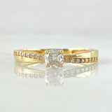 Anillo Solitario Infinito Aplanado 1.7gr / T7 3/4 / Oro 18K ©