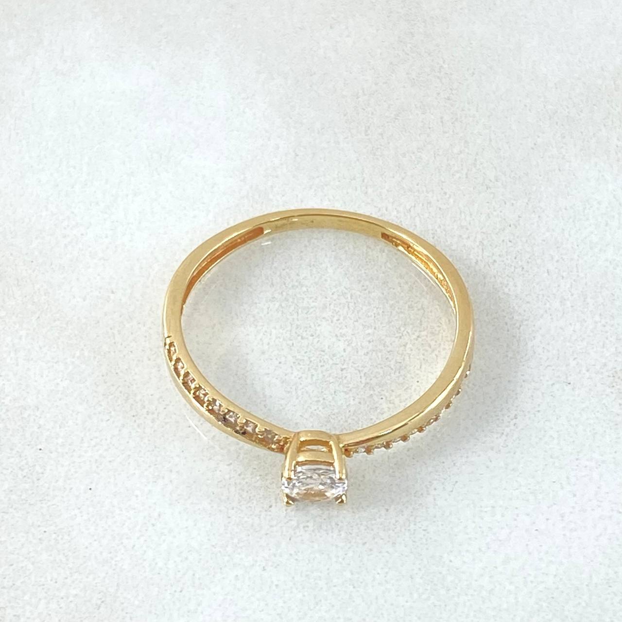 Anillo Solitario Infinito Aplanado 1.7gr / T7 3/4 / Oro 18K ©