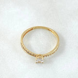 Anillo Solitario Infinito Aplanado 1.7gr / T7 3/4 / Oro 18K ©