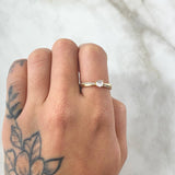 Anillo Solitario Infinito Aplanado 1.7gr / T7 3/4 / Oro 18K ©