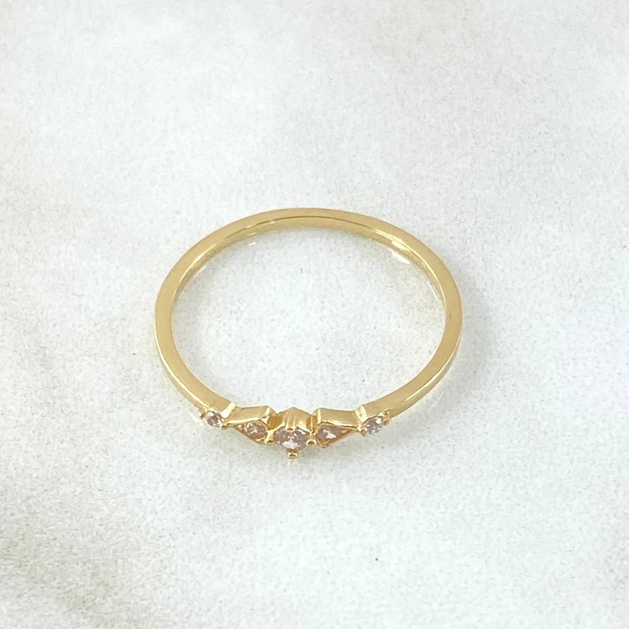 Anillo Estrella Centellante 1.25gr / T7 1/2 / Oro 18K ©