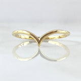 Anillo Curva En V 1gr / T7 1/2 / Oro 18K ©