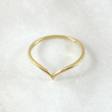 Anillo Curva En V 1gr / T7 1/2 / Oro 18K ©