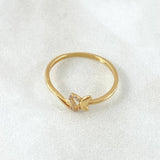 Anillo Mariposa Curva Parcial 1.25gr / T6 1/2 / Oro 18K ©