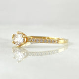 Anillo Solitario Tupido 1.4gr / T7 / Oro 18K ©