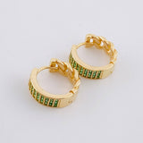 Candongas Cubana Carril 3.85g / 1.3cm Oro Amarillo 18K