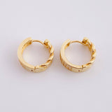 Candongas Cubana Carril 3.8g / 1.3cm Oro Amarillo 18K