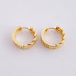 Candongas Cubana Carril 3.9g / 1.3cm Oro Amarillo 18K