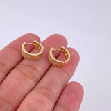 Candongas Cubana Carril 3.9g / 1.3cm Oro Amarillo 18K