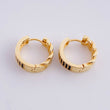 Candongas Cubana Carril 3.9g / 1.3cm Oro Amarillo 18K