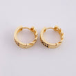 Candongas Cubana Carril 3.7g / 1.3cm Oro Amarillo 18K