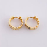 Candongas Cubana Carril 3.7g / 1.3cm Oro Amarillo 18K
