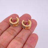 Candongas Malla Carril 5.1g / 1.3cm Oro Amarillo 18K