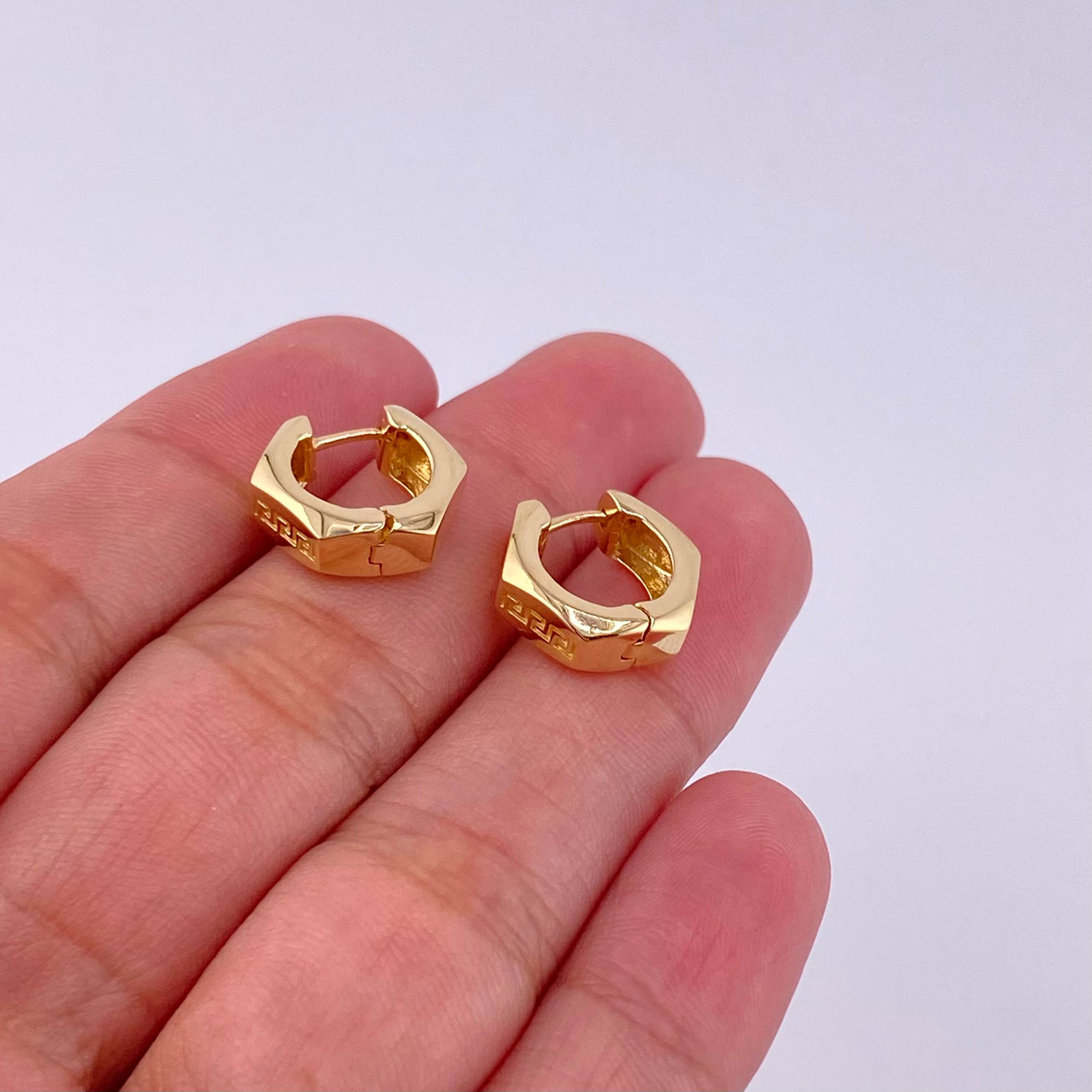 Candongas Tuerca 4g / 1.2cm Oro Amarillo 18K