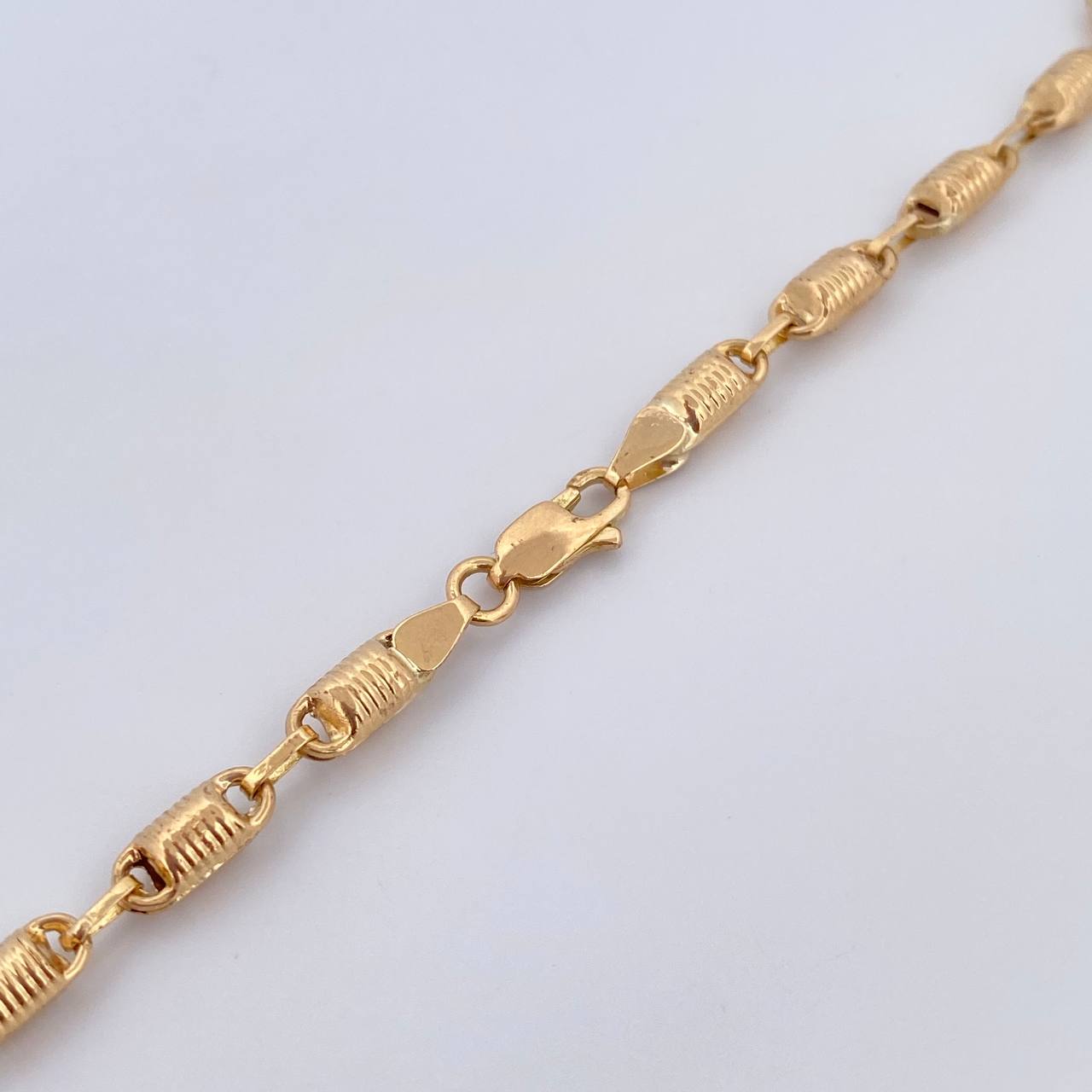 Cadena Rustica Barril 14.8gr / 60.7cm / 3.9mm Oro Amarillo 18K $