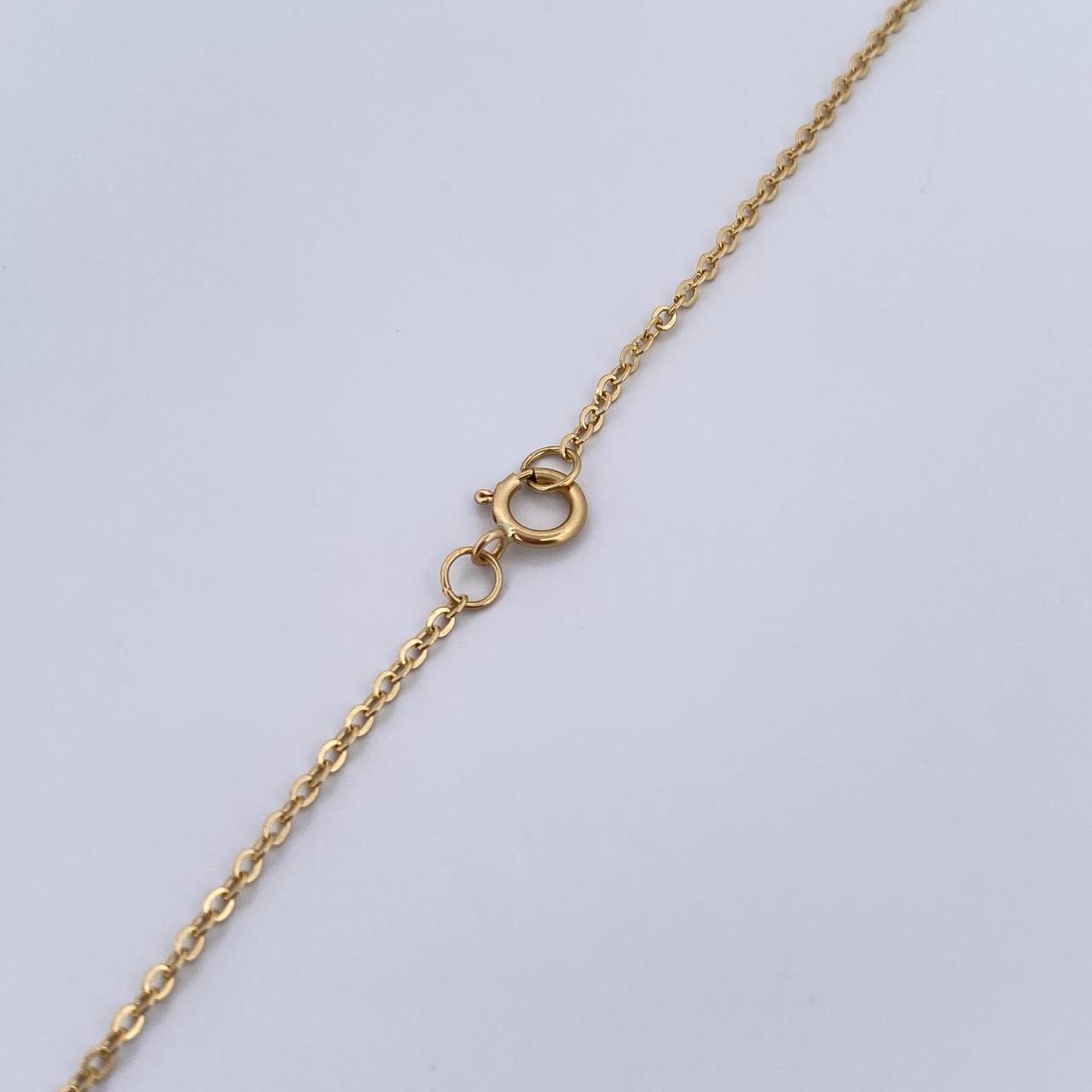 Cadena Aro Seguido Trebol 6.15gr / 43.4cm / 1.1mm Onix Negra Oro Amarillo Nac.Esp. 18K &