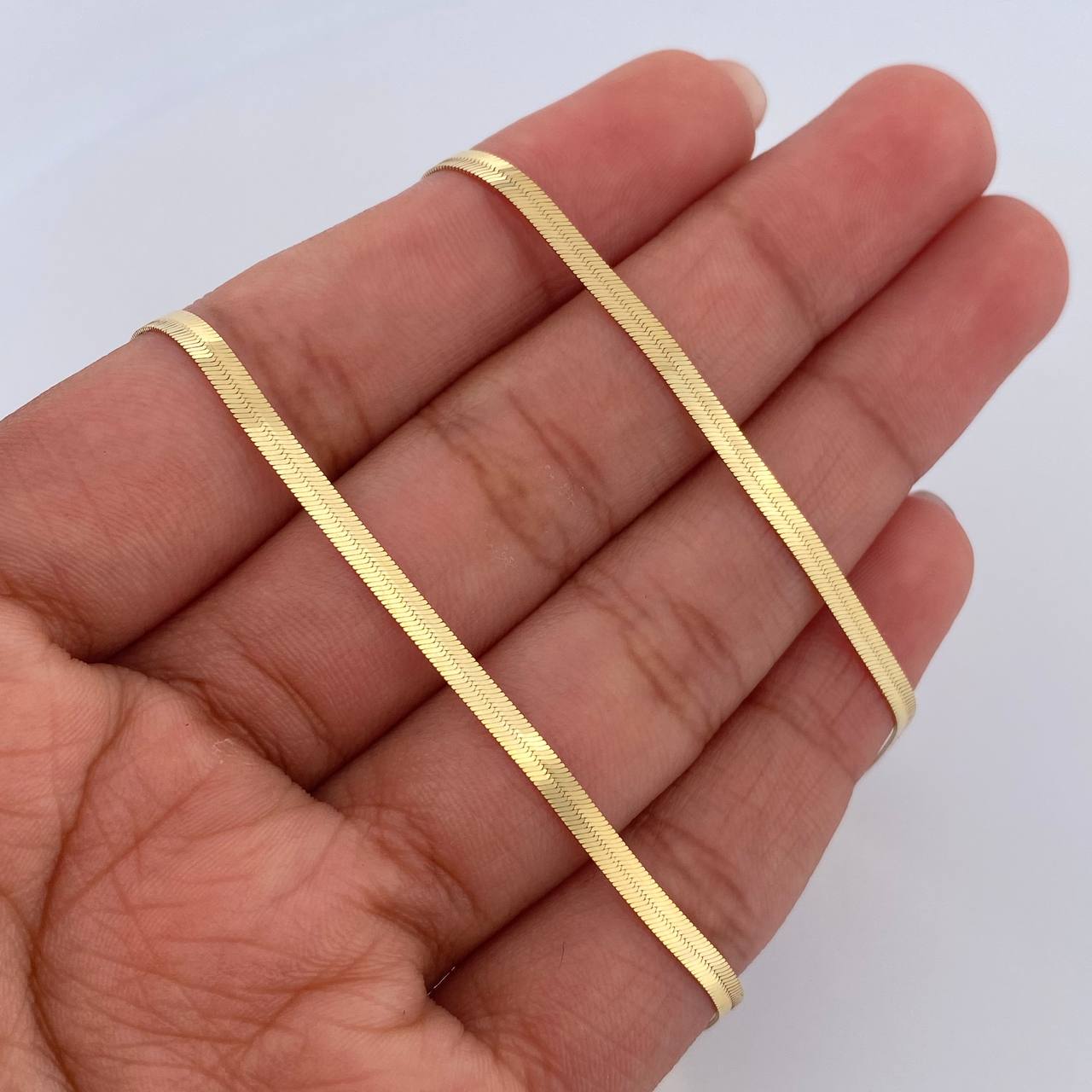 Cadena Espejo 4.7gr / 45.3cm / 2.4mm Oro Amarillo +3 18K $