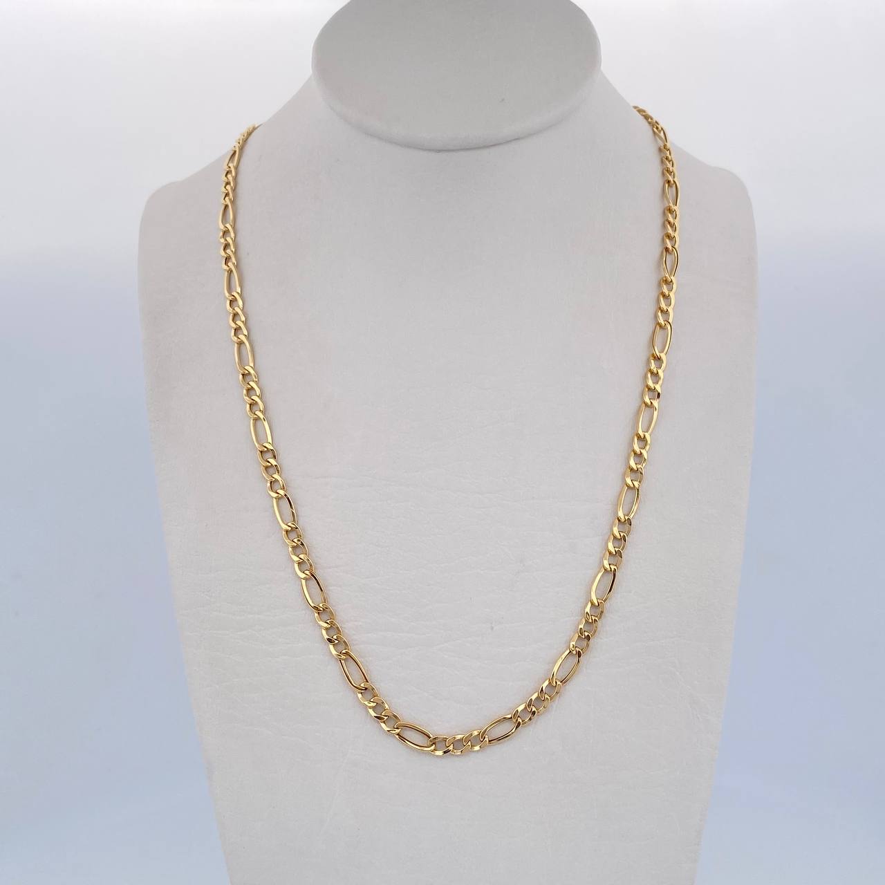 Cadena Figaro 6.15gr / 60.8cm / 3.4mm Oro Amarillo +0 18K $