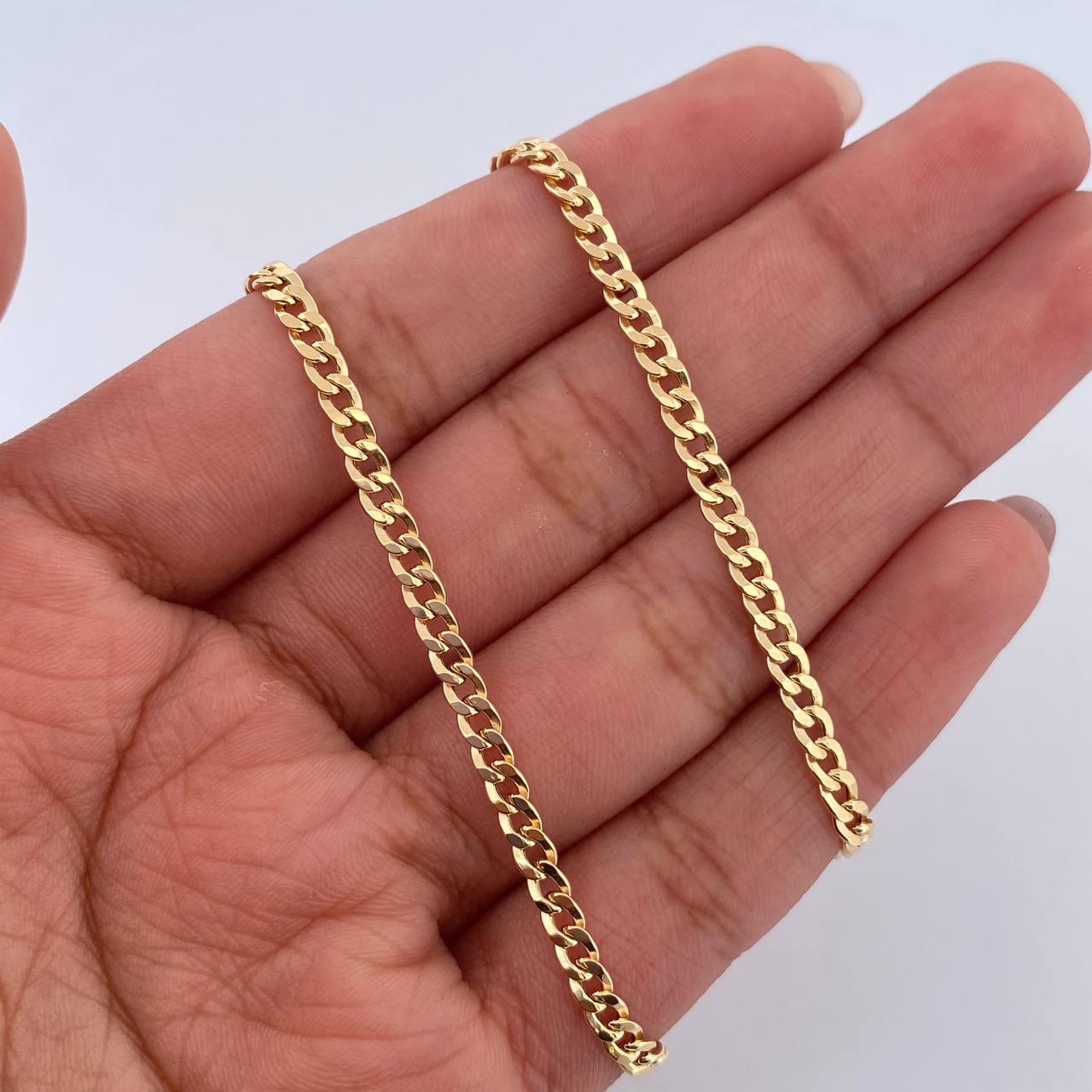 Cadena Cubana 5.7gr / 50.2cm / 3mm Oro Amarillo +0 18K $