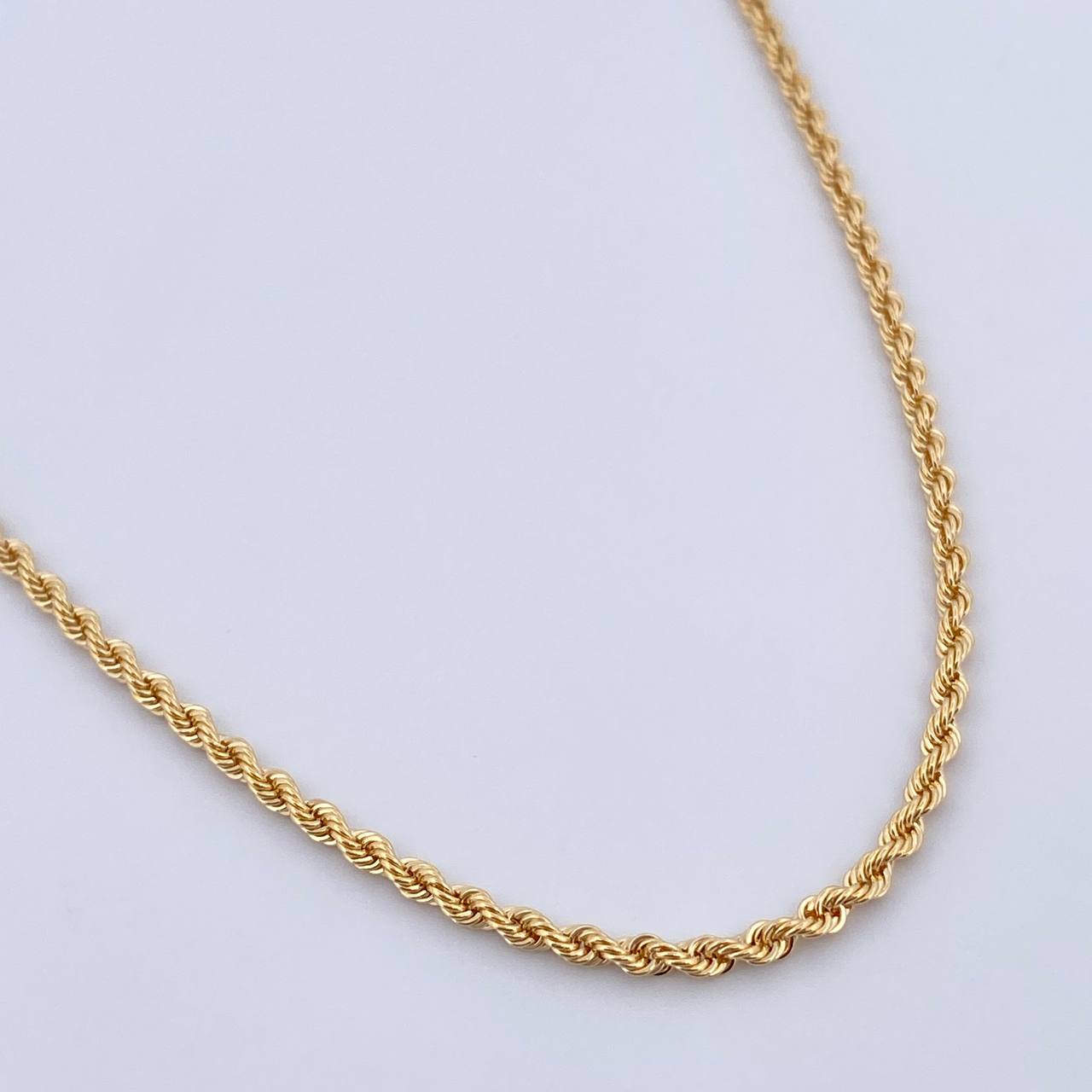 Cadena Lazo 3.3gr / 60cm / 2.1mm Oro Amarillo +3 18K $