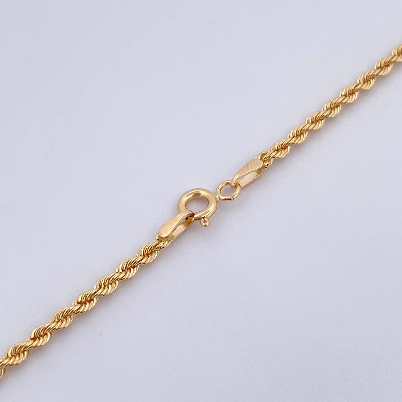 Cadena Lazo 3.4gr / 60cm / 2.1mm Oro Amarillo +3 18K $