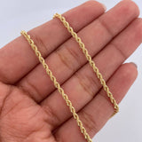 Cadena Lazo 3.3gr / 60cm / 2.1mm Oro Amarillo +3 18K $
