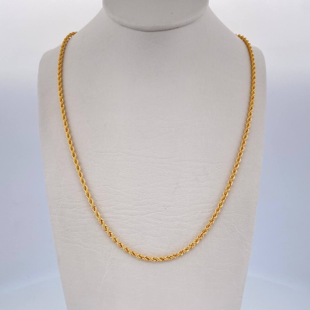 Cadena Lazo 3.3gr / 60cm / 2.1mm Oro Amarillo +3 18K $