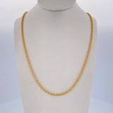 Cadena Lazo 3.3gr / 60cm / 2.1mm Oro Amarillo +3 18K $