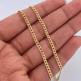 Cadena Cubana 4.1gr / 60.5cm / 2.4mm Oro Amarillo +0 18K $