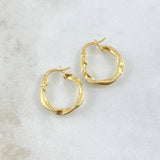 Candongas Asby 1.4gr / 2.3cm / Oro Amarillo 18K *