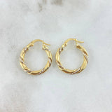 Candongas Rox 2.1gr / 2.2cm / Punteadas Dos Oros Amarillo Blanco 18K