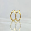 Candongas Rox 2.1gr / 2.2cm / Punteadas Dos Oros Amarillo Blanco 18K
