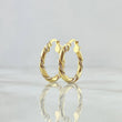 Candongas Axel 2.05g / 2.2cm Dos Oros Amarillo Blanco 18K