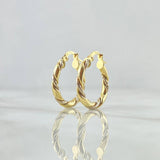 Candongas Axel 2.05g / 2.2cm Dos Oros Amarillo Blanco 18K