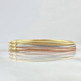 Pulso Aro Reticulado Triple 5.95gr / 18.5cm-20.5cm / 2.5mm Tres Oros +4 18K ©