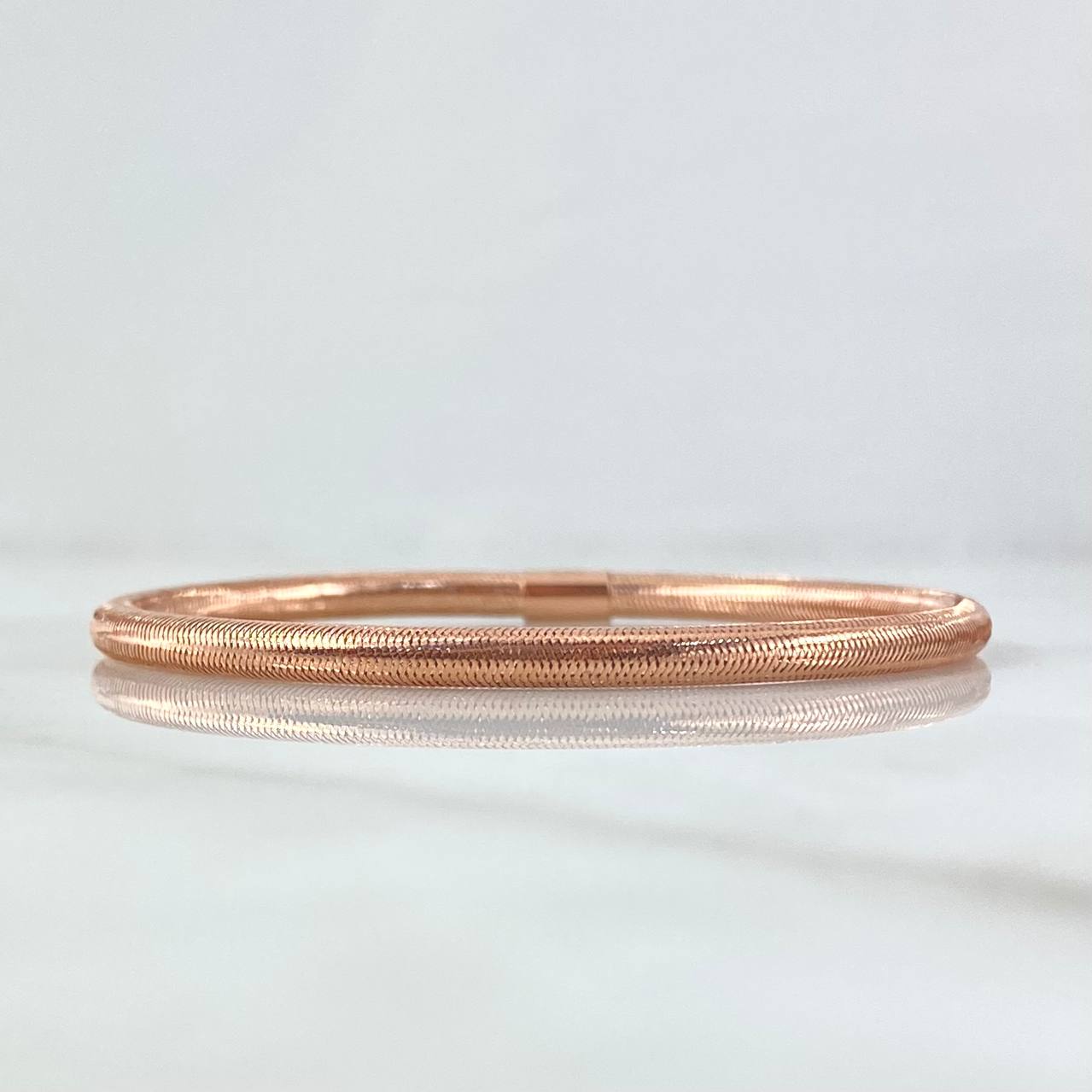 Pulso Aro Reticulado 1.45gr / 16cm-18cm / 3mm Oro Rosa +4 18K *