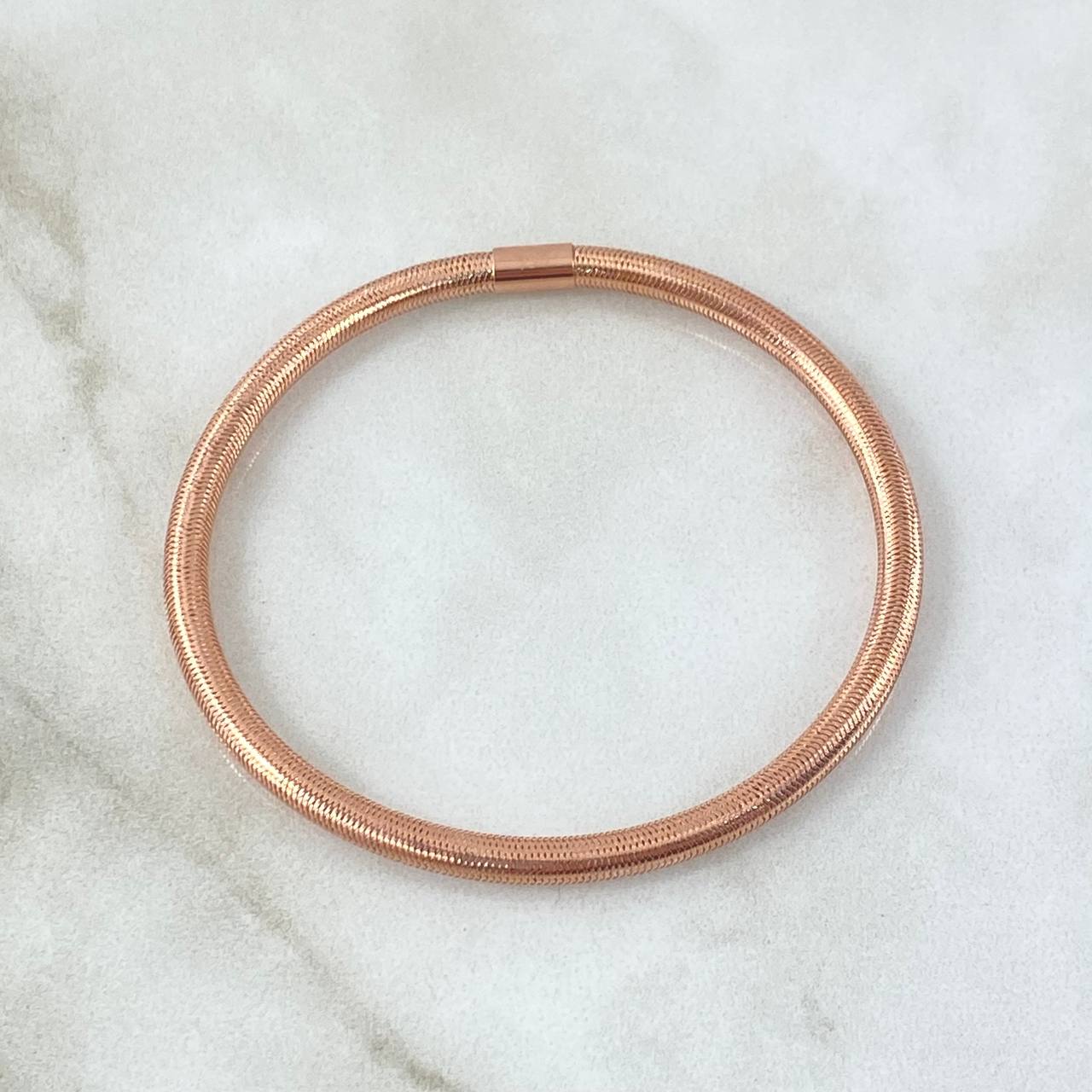 Pulso Aro Reticulado 1.45gr / 17cm-19cm / 3mm Oro Rosa +4 18K
