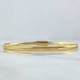 Pulso Aro Reticulado Plano 0.75gr / 19cm-21cm / 1.4mm-3mm Oro Amarillo +4 18K ©
