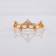 Anillo Corazones Corona 1.5g / T7 Oro Rosa 18K