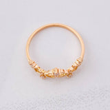 Anillo Corazones Corona 1.5g / T7 Oro Rosa 18K