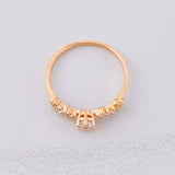 Anillo Carril Chispas 1.5g / T7 3/4 Oro Rosa 18K