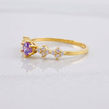 Anillo Carril Chispas 1.5g / T5 3/4 Oro Amarillo 18K