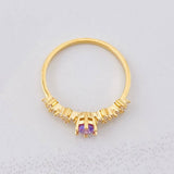 Anillo Carril Chispas 1.5g / T5 3/4 Oro Amarillo 18K