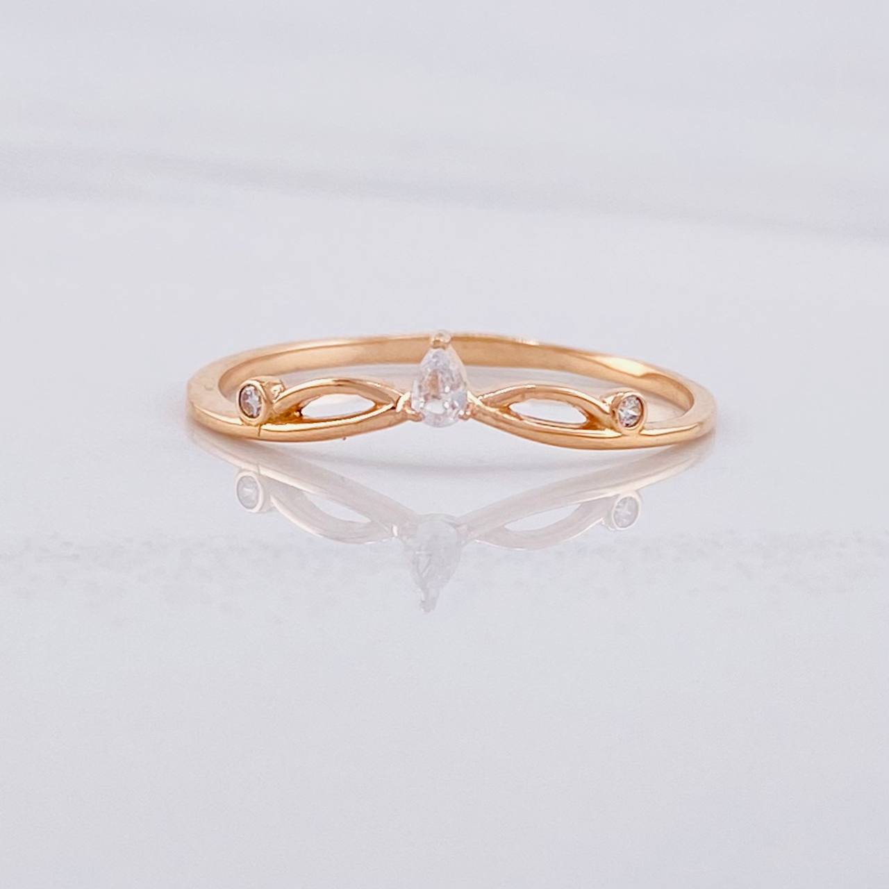 Anillo Nudo Marqueza 1.2g / T7 3/4 Oro Rosa 18K